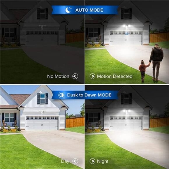 15W Motion Sensor Outdoor Lights 2000LM LED Security Lights - Picture 1 of 6